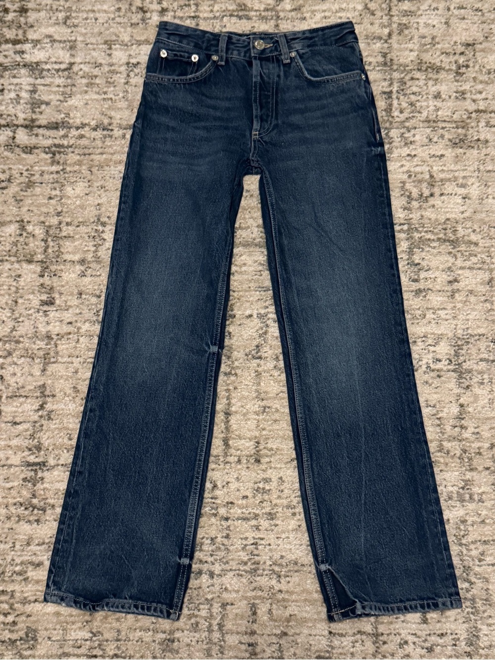 Zara Dark Wash Straight-Leg Jeans | 2